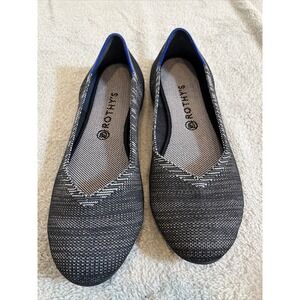 Rothy's‎ Retired Granite Heather Flats Round Toe 12 Royal Blue Trim Flats Shoes